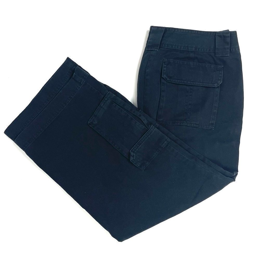 CASLON Women’s Pant Capri Cargo Multi Pocket Loose Fit Size 8 Black